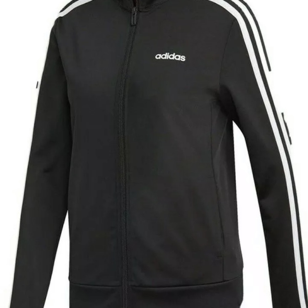 Women's Tricot Black/White Track Jacket Sz Small